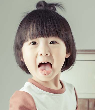 小女孩齐刘海短发扎发发型6岁的小孩子都能梳什么样的发型?