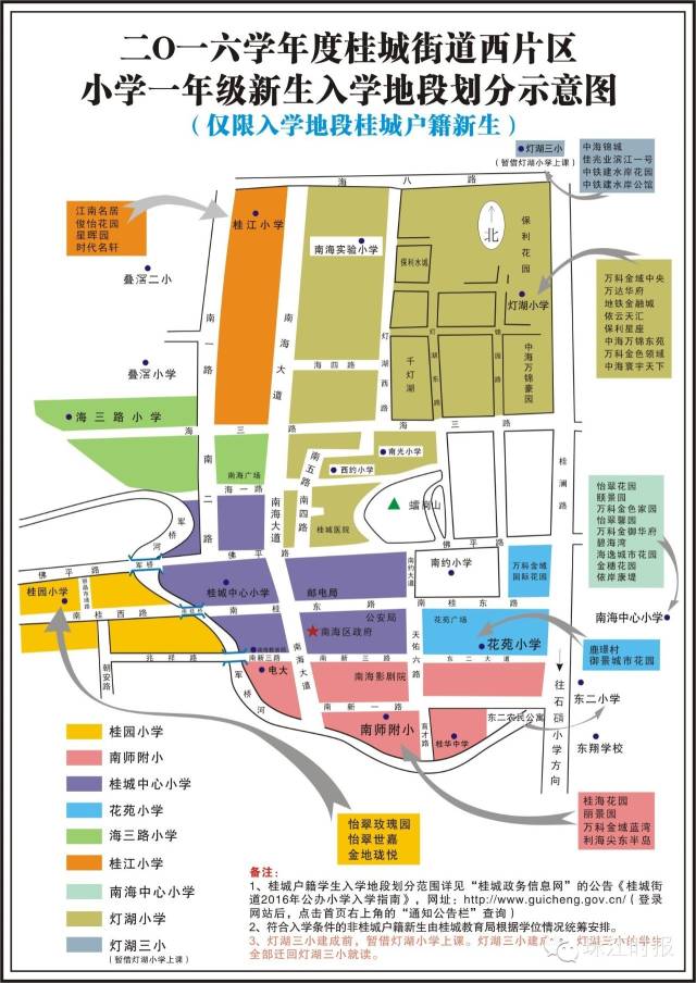 南海7镇街小学、初中公办学校招生指南（2016年最全版）