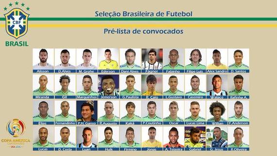 美洲杯巴西足球队员名单最新(巴西队公布美洲杯大名单  中超3外援入选吉尔力压弟媳蓬蓬)