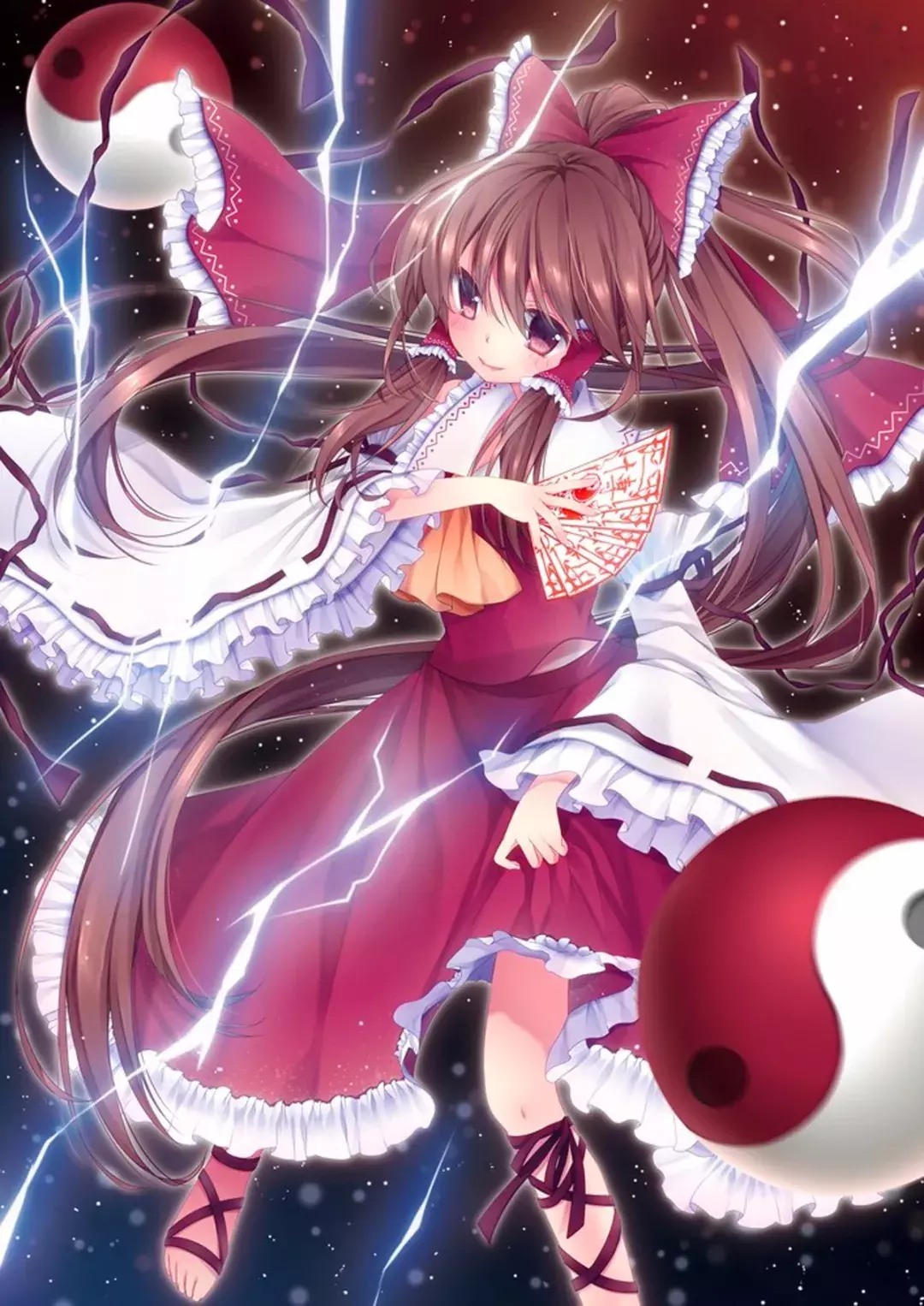 二次元博丽灵梦穿木屐壁纸_灵梦壁纸-上犹电脑信息网