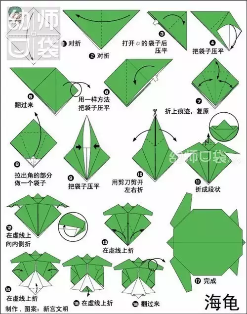 青蛙的折法一步一步图片