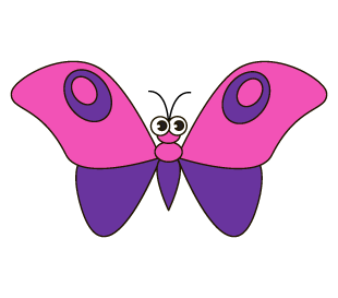 儿童简笔画:卡通蝴蝶绘画教程,春天到了,幼儿园的孩子必学