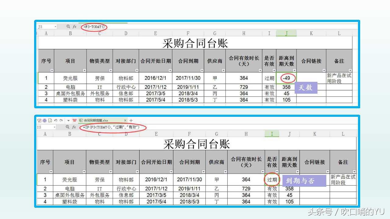 合同台账excel模板（新一年业务开始了）