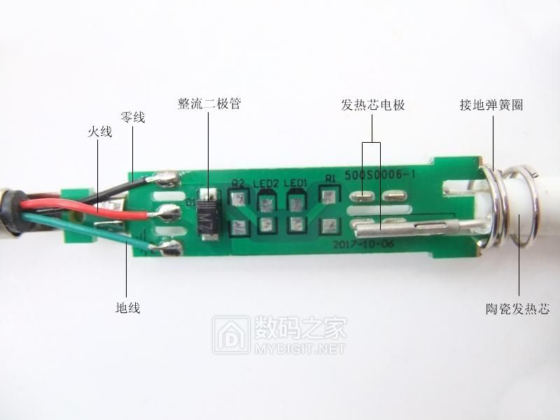 拆解莱纳恒温电烙铁，撩开高温陶瓷发热芯的面纱