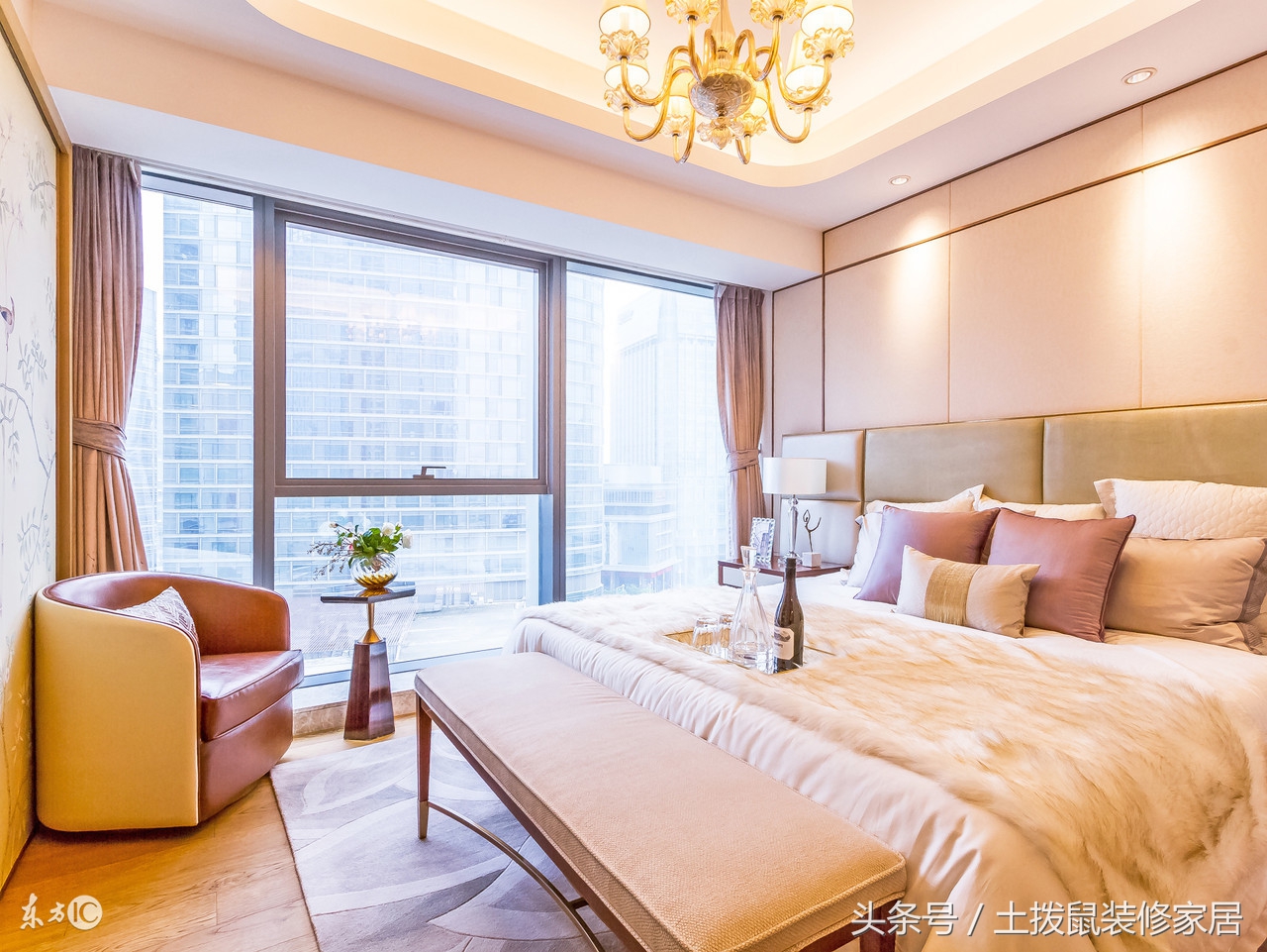 土拨鼠装修巧思：卧室过大？这样布局不显空