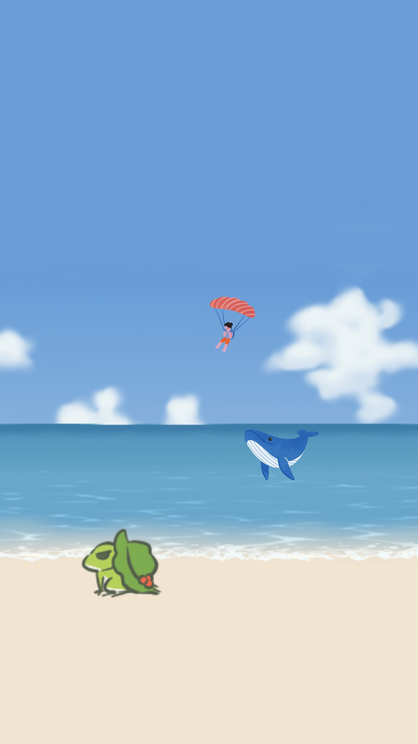 壁纸|最近超火的青蛙旅行壁纸