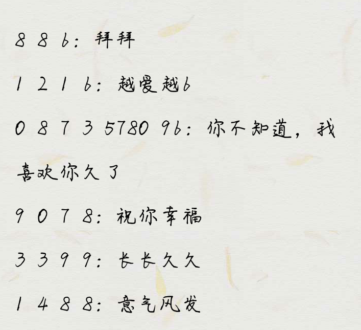 数字的意思(网络用语数字的意思)