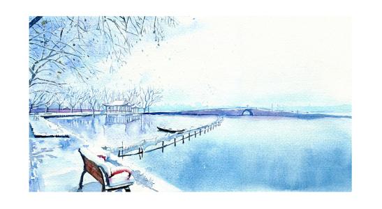 西湖之胜 晴不如雨 雨不如月 月不如雪 断桥残雪冷艳最销魂！