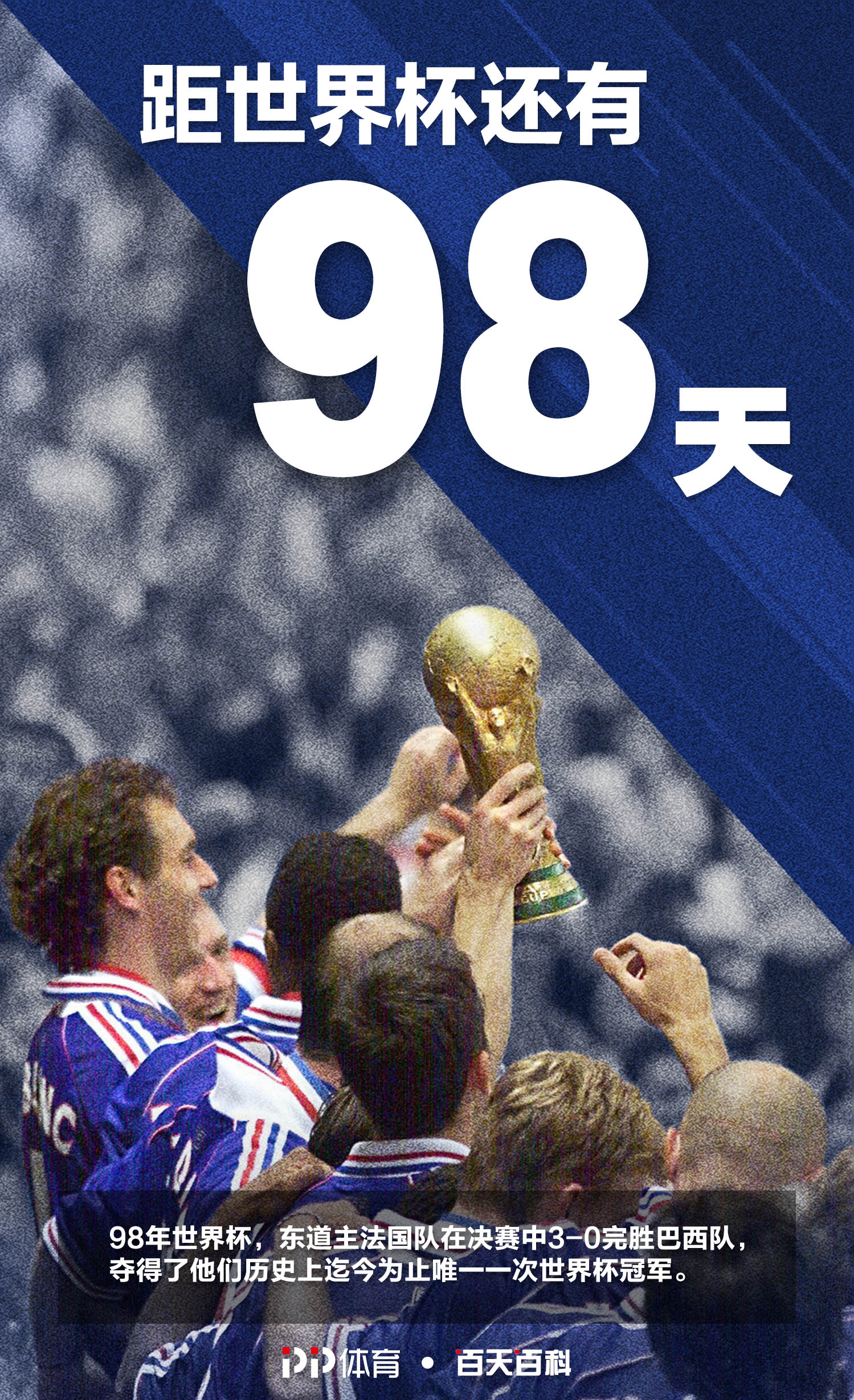 98年世界杯冠军足球(数字世界杯：法国成功夺取了98年世界杯冠军)