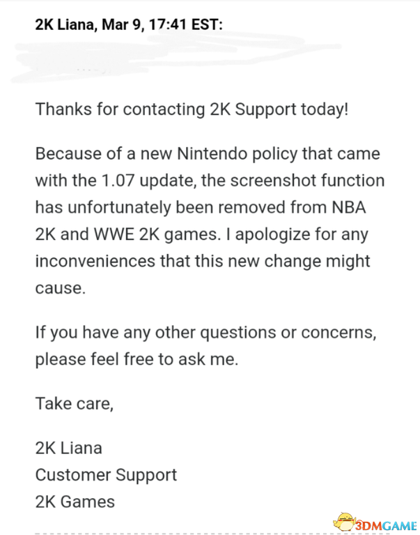 为什么nba2k10不能截图(任天堂新政策导致Switch《NBA 2K18》取消截图功能)