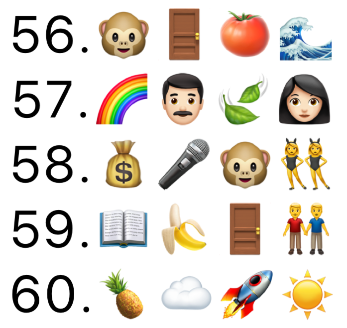 还除了一种新形式的emoji表情猜成语这样的猜谜形式,很适合线上来玩儿