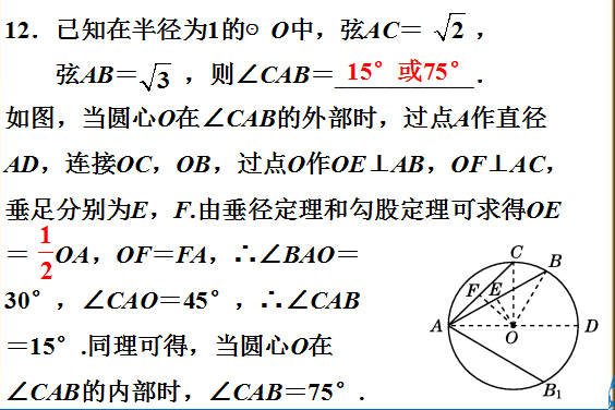 中考数学圆热门考点总结