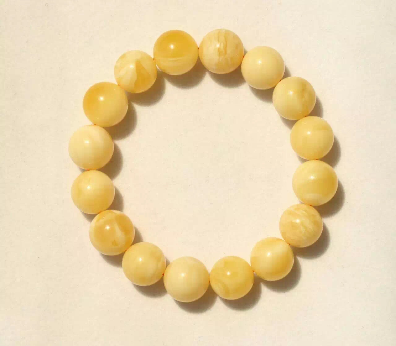 超美白蜜蜡,花白蜜蜡精品手串欣赏(阿拉善眼睛石手串图片) 第5张