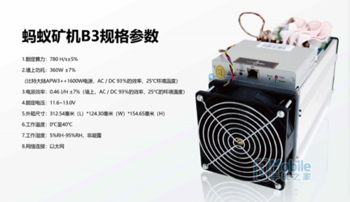 比特大陆新品蚂蚁矿机B3 2500台售罄