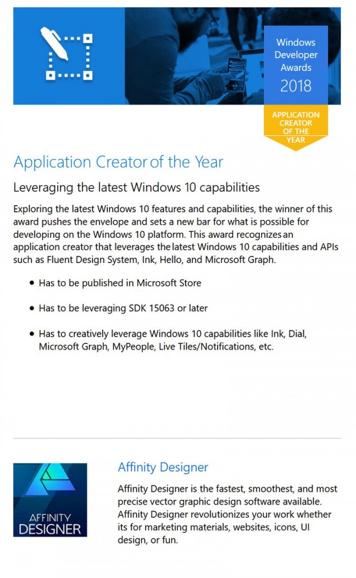 「图」2018年度Windows  Developer  Awards公布