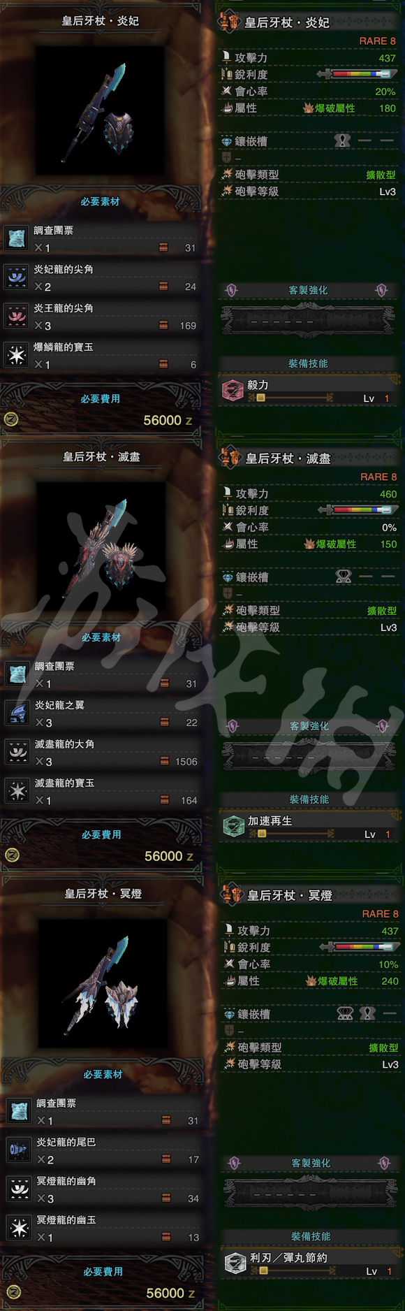 《怪物猎人世界》炎妃龙武器一览 炎妃龙派生武器强不强？