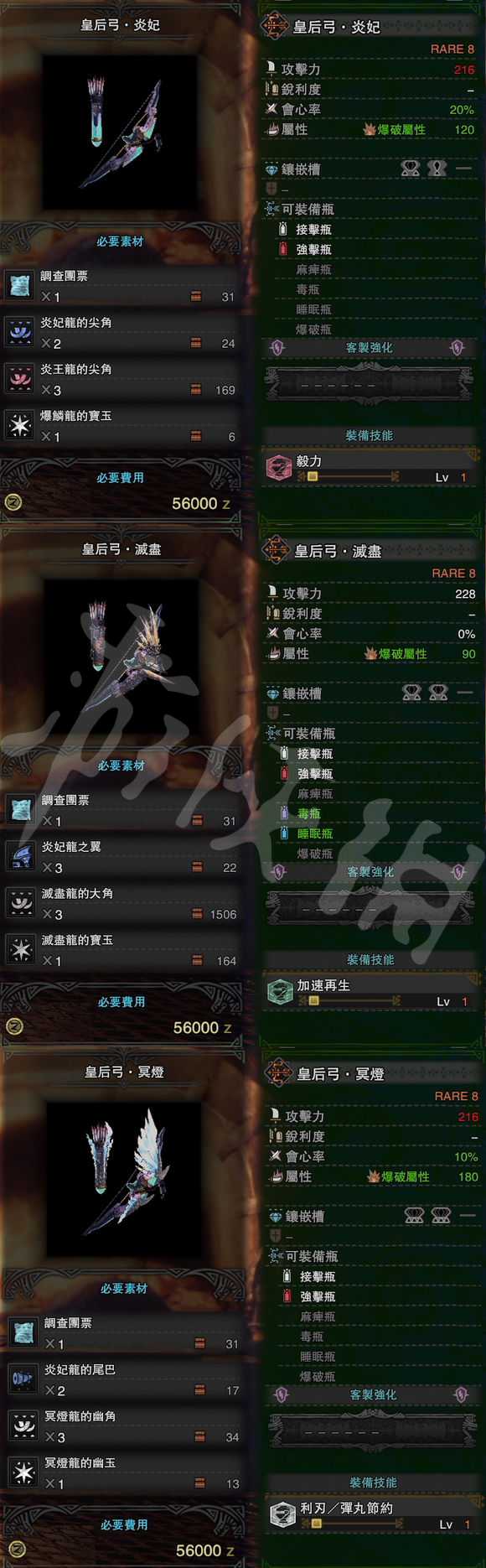 《怪物猎人世界》炎妃龙武器一览 炎妃龙派生武器强不强？