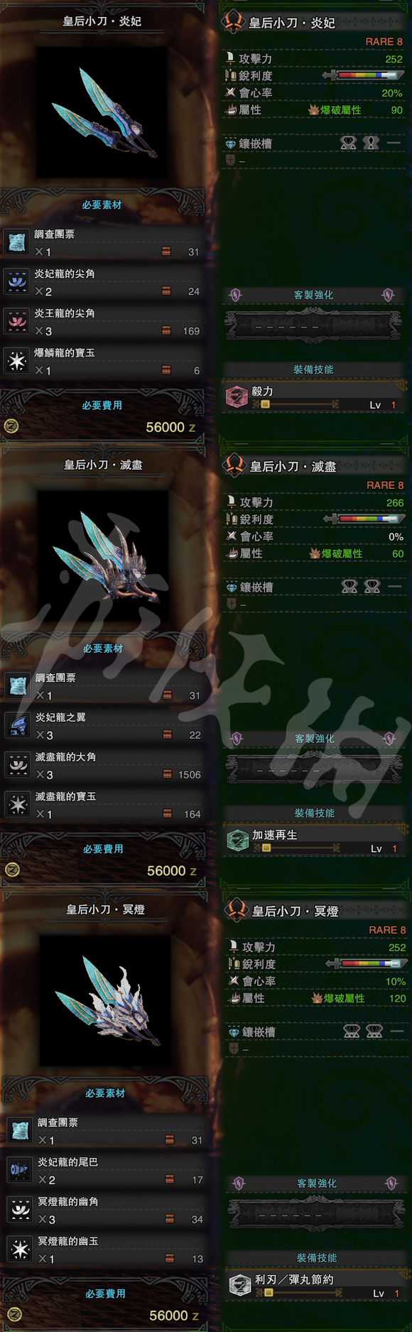 《怪物猎人世界》炎妃龙武器一览 炎妃龙派生武器强不强？