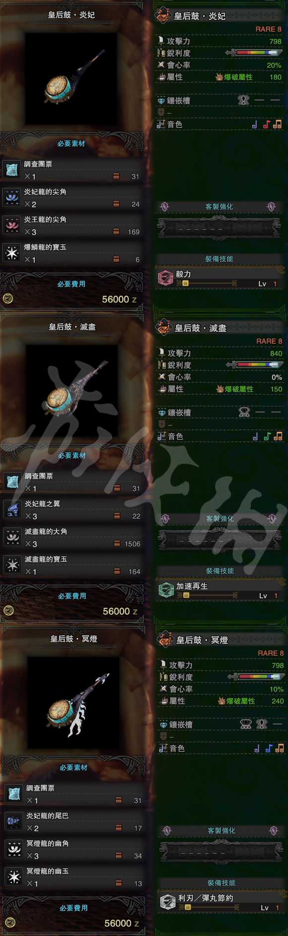 《怪物猎人世界》炎妃龙武器一览 炎妃龙派生武器强不强？