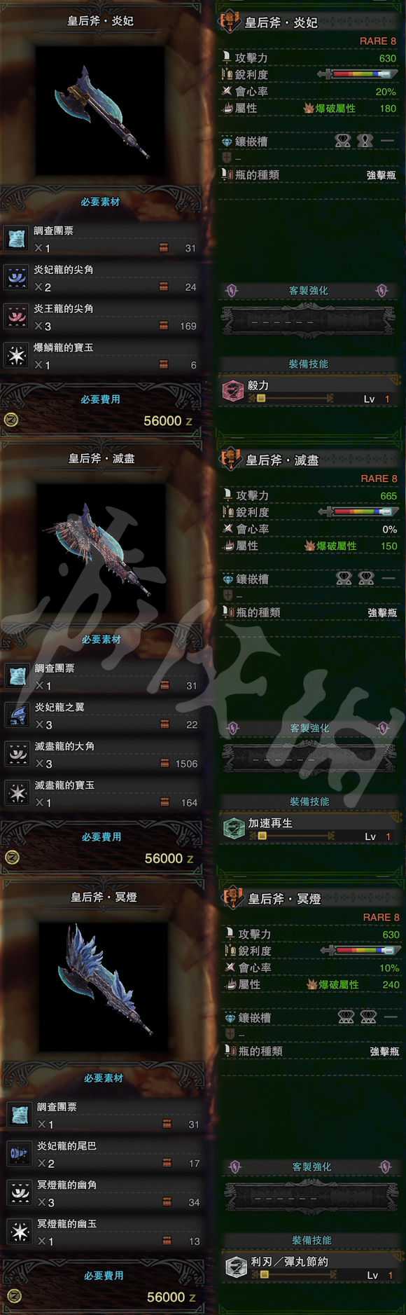 《怪物猎人世界》炎妃龙武器一览 炎妃龙派生武器强不强？