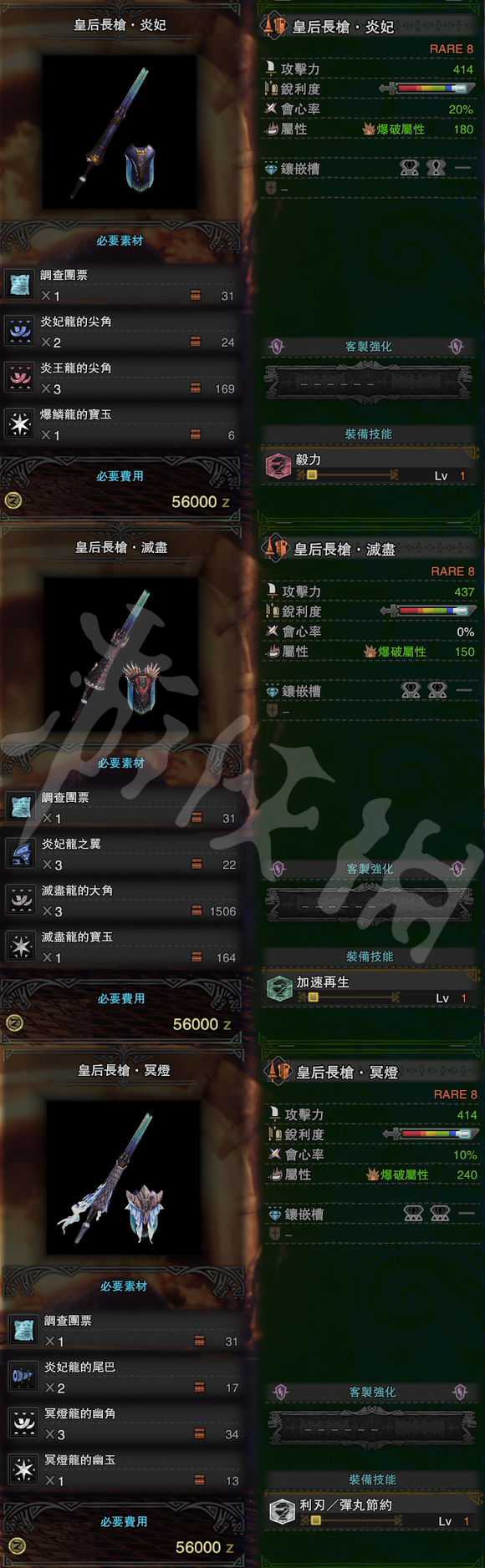 《怪物猎人世界》炎妃龙武器一览 炎妃龙派生武器强不强？