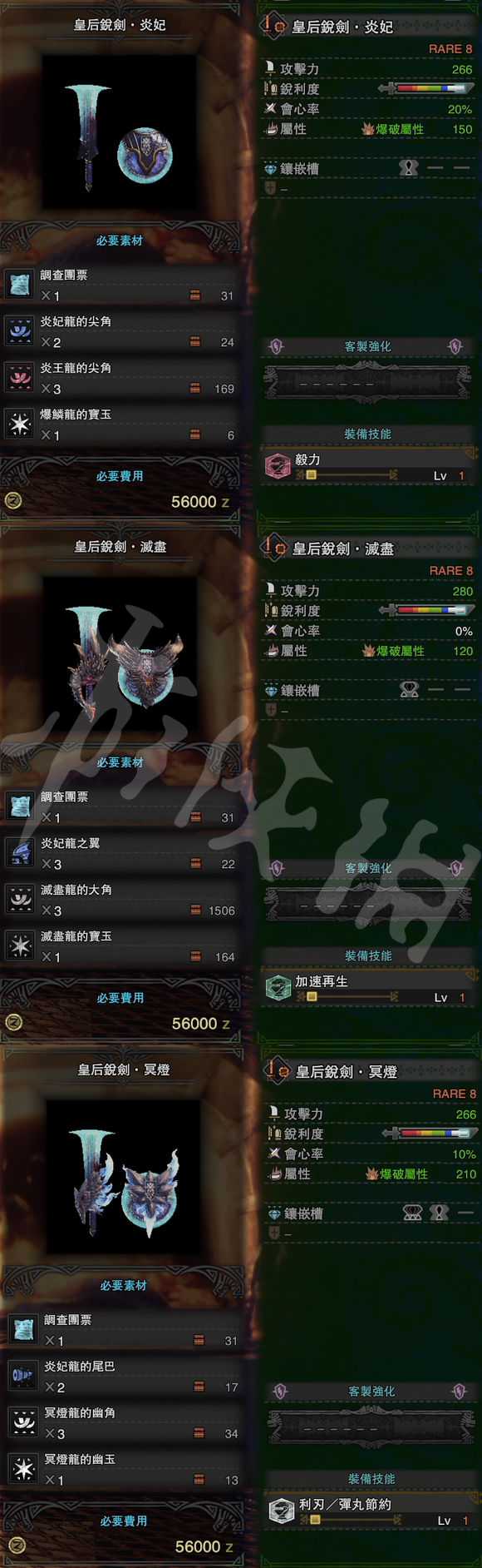 《怪物猎人世界》炎妃龙武器一览 炎妃龙派生武器强不强？