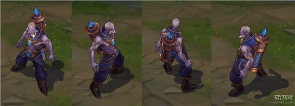 《LOL》瑞兹重做后全皮肤一览 背卷轴的小光头变帅了！