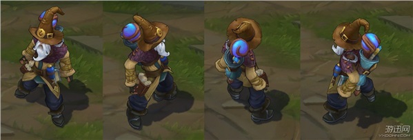 《LOL》瑞兹重做后全皮肤一览 背卷轴的小光头变帅了！