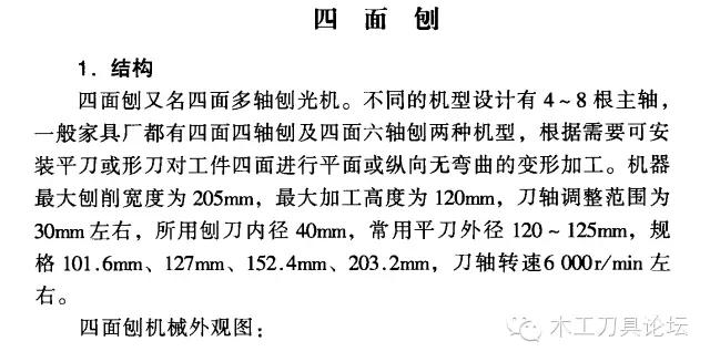 四面刨结构、原理和四面刨加工工艺特点