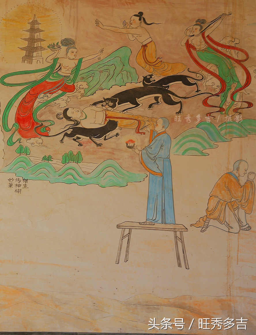 敦煌莫高窟飞天壁画介绍敦煌莫高窟的壁画闻名中外这不仅是