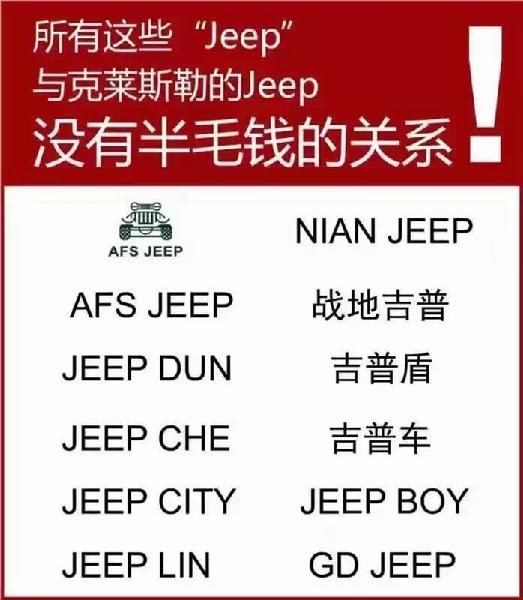 不是所有的吉普都叫”Jeep”，服装也是如此