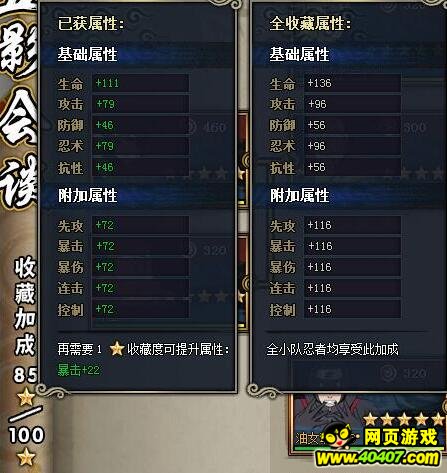 40407：火影忍者ol新出的忍者收集系统详细攻略