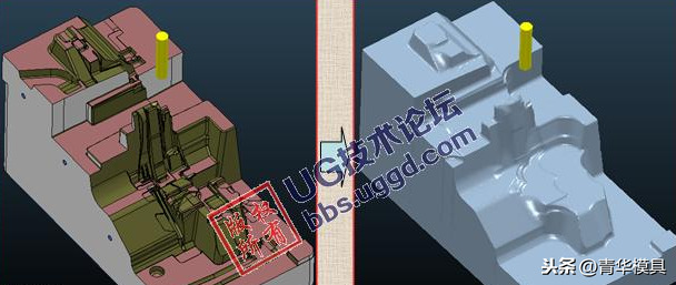 青华模具分享powermill二粗参考残留模型碎刀优化方法