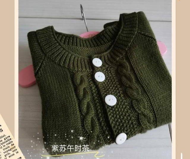 婴儿毛衣编织款式开衫教程(给孩子织件暖和的毛衣) 
