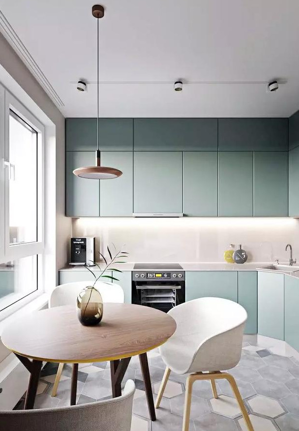 厨房橱柜门什么颜色好看，橱柜门的颜色怎么选择？分享25个案例