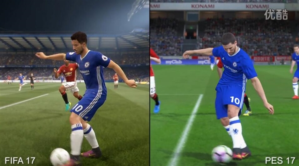 fifa足球世界球员颜色分类(FIFA 17/实况2017画面对比：差别如此巨大)