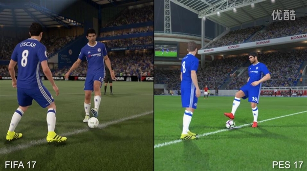 fifa足球世界球员颜色分类(FIFA 17/实况2017画面对比：差别如此巨大)