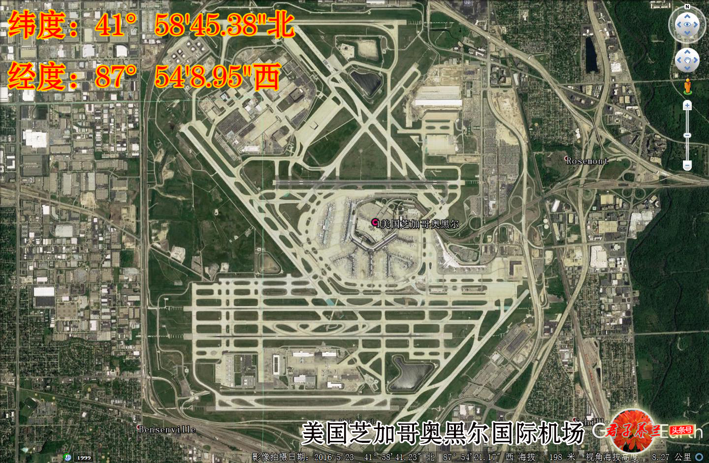 芝加哥卫星地图图片