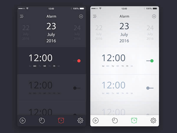 40个闹钟APP设计欣赏