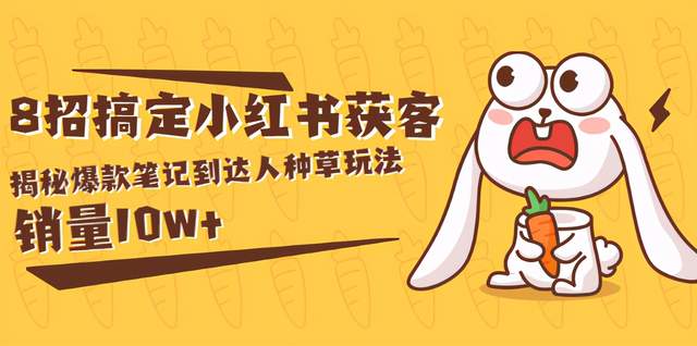8招搞定小红书获客变现：揭秘爆款笔记到达人种草玩法，销量10w+【视频教程】 配图