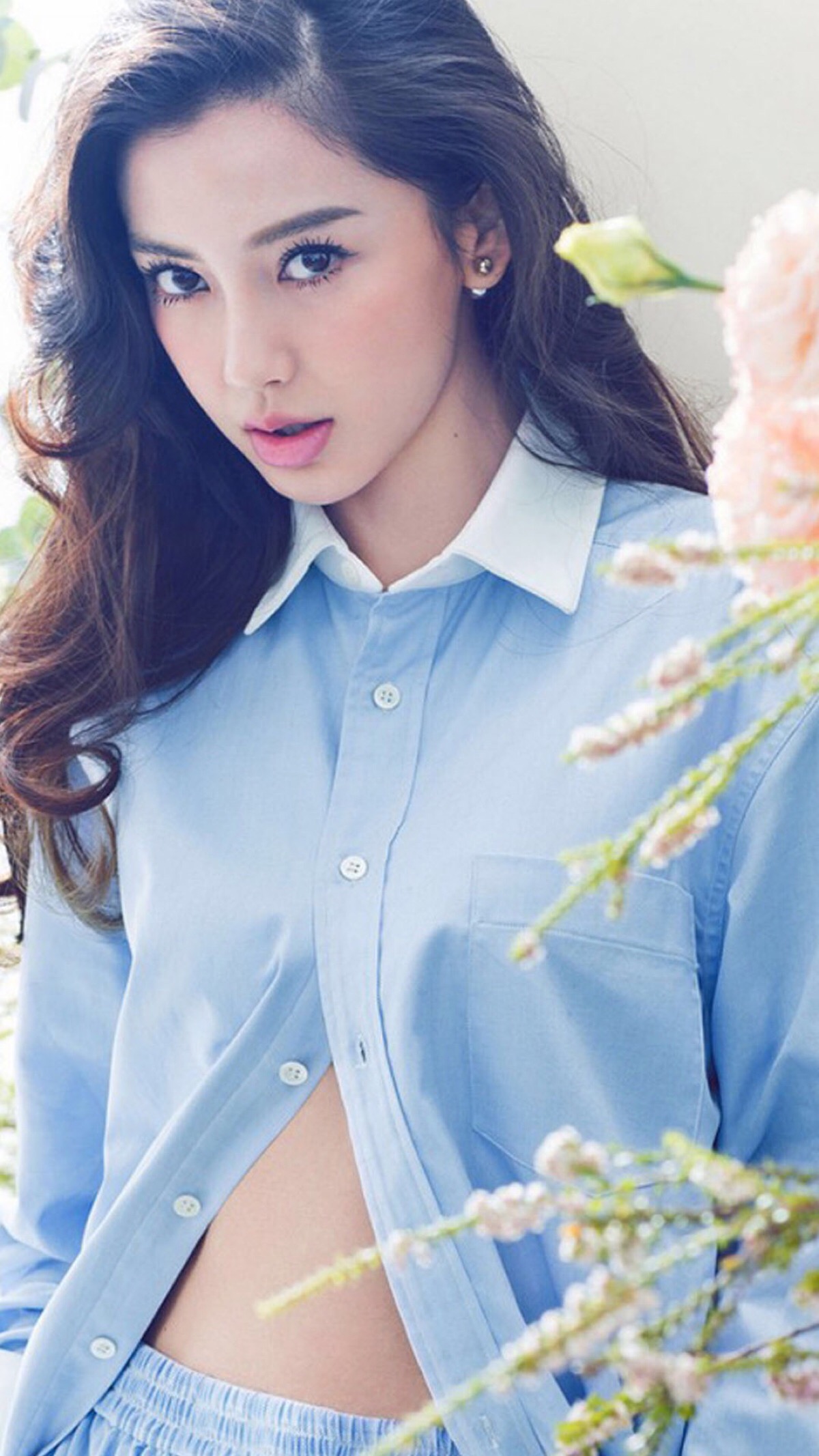 蓝色系的angelababy