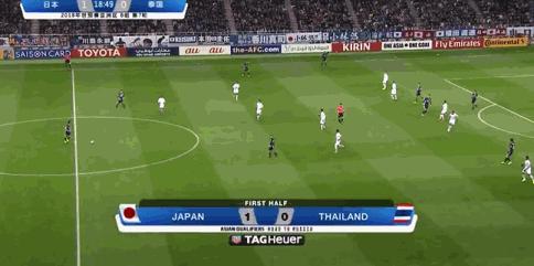 半场：香川破门冈崎建功，日本2-0泰国