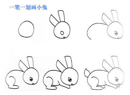 可爱动物简笔画!超级简单,周末教宝贝画画吧