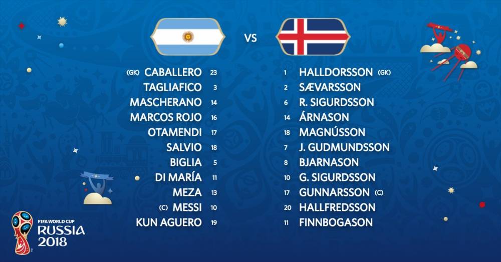 世界杯小组赛-阿根廷vs冰岛首发：梅西搭档阿圭罗