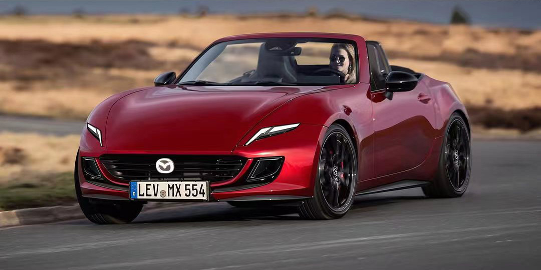 马自达MX-5纯电版渲染图曝光 硬顶版/敞篷版可选 续航600km