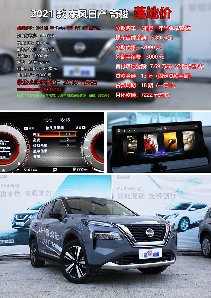 丰田RAV4最强对手，新车全系直降9000元，东风日产奇骏购车技巧