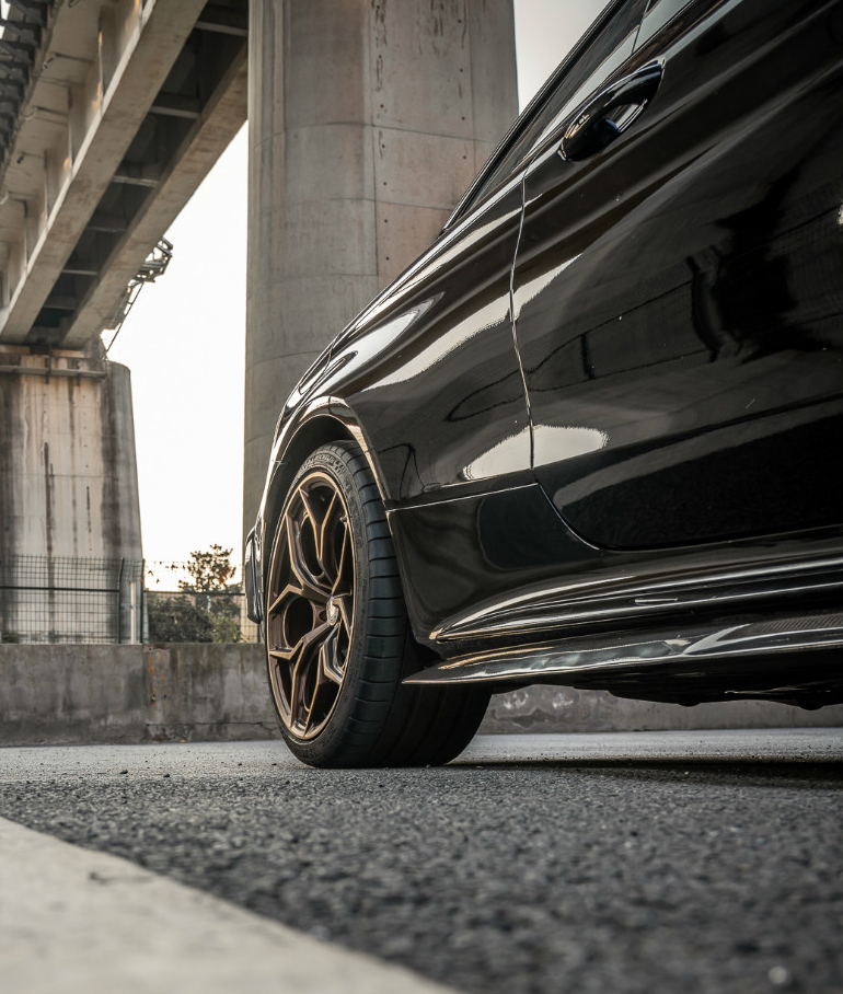 古铜色轮毂奔驰c63改国产品牌锻造hre款轮毂