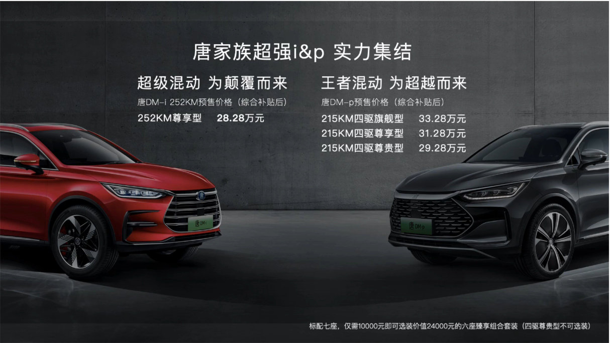 29.28万元起，比亚迪唐DM-p正式开启预售