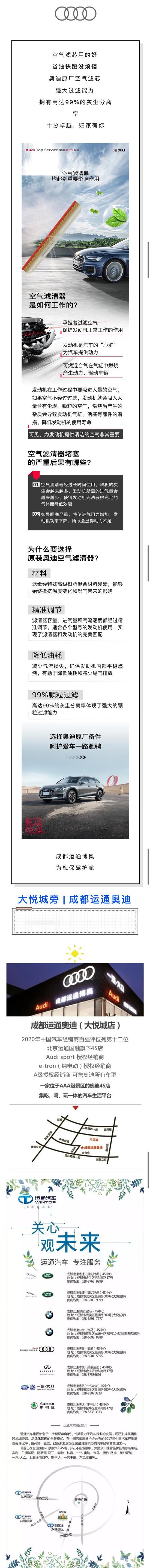 奥迪A6空气滤芯价格及十分卓越品质分析
