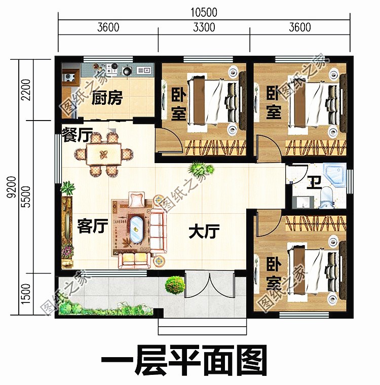 农村自建一层极简主义小别墅，简约而不简单